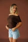 Off Shoulder Drape Top