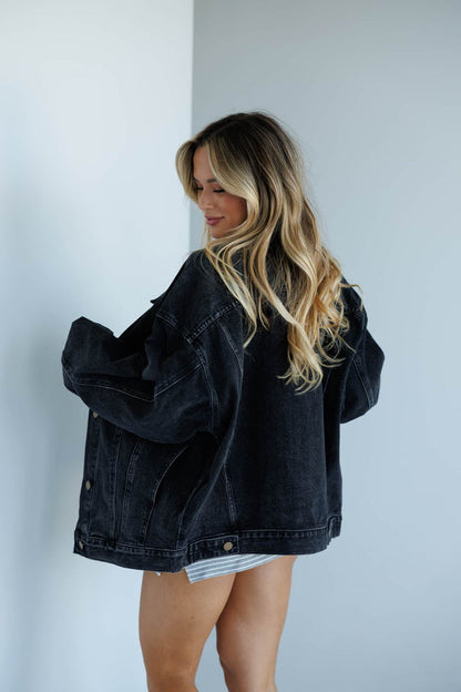 Black Oversized Claudia Jacket