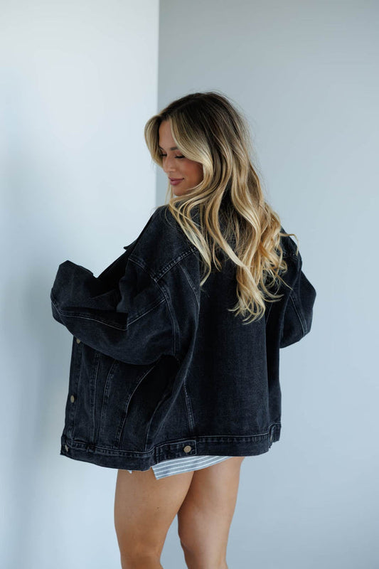 Black Oversized Claudia Jacket
