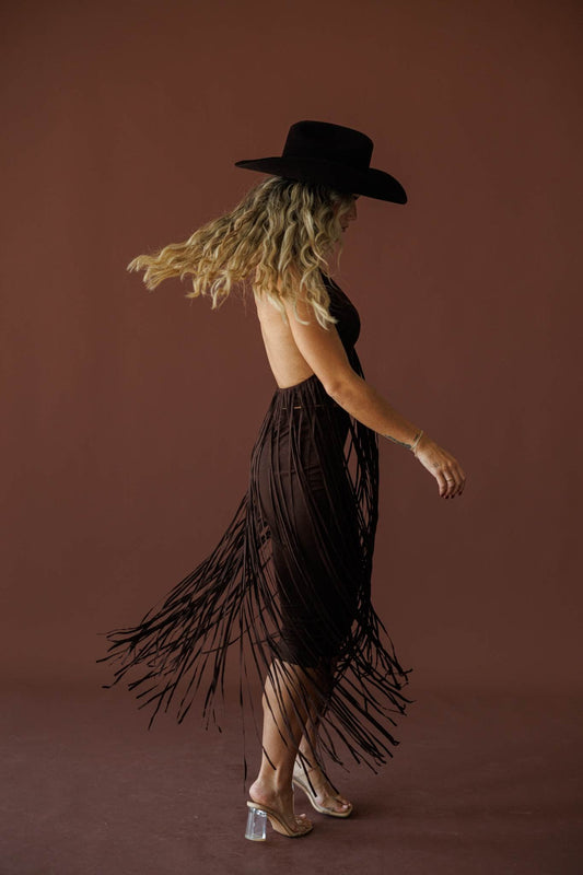 Lariat Fringe Halter Top